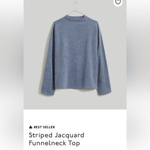 Madewell Blue Funnelneck Top
